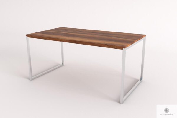 Table of rustic oak wood and steel NESCA II