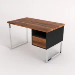 Desk with wooden top solid wood NESCA II