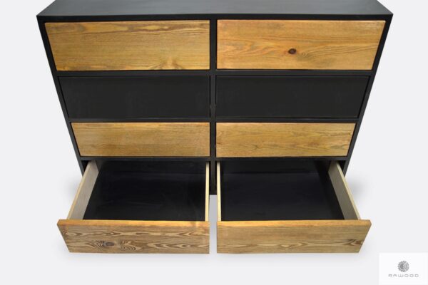 Wooden spacious chest of drawers with drawers to living room NESCA II