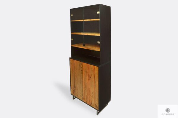 Wooden display cabinet bookcase with shelves to living room NESCA II