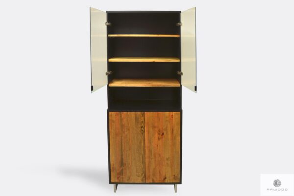 Wooden bookcase with shelves of solid wood for order NESCA II
