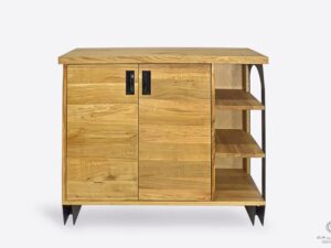 Wooden chest of drawers with shelves of solid wood to living room WALT