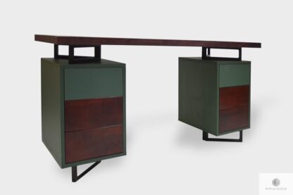 Wooden desk with containers with drawers to office NORD