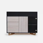 komoda dębowa NORD lakier bielony (5)