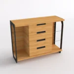 Oak chest of drawers solid wood for living room WALT