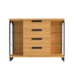 Oak chest of drawers solid wood for living room WALT