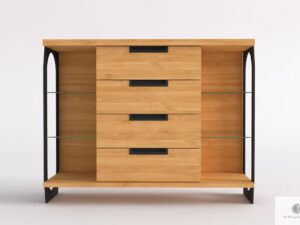Oak chest of drawers of solid wood to living room WALT