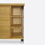 Wooden chest of drawers for living room with shelves WALT