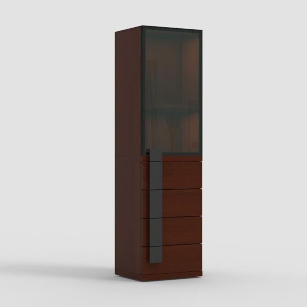 Oak display cabinet of solid wood to living room DALLAS