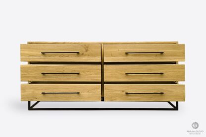 Oak dresser with drawers in industrial loft style MERIS