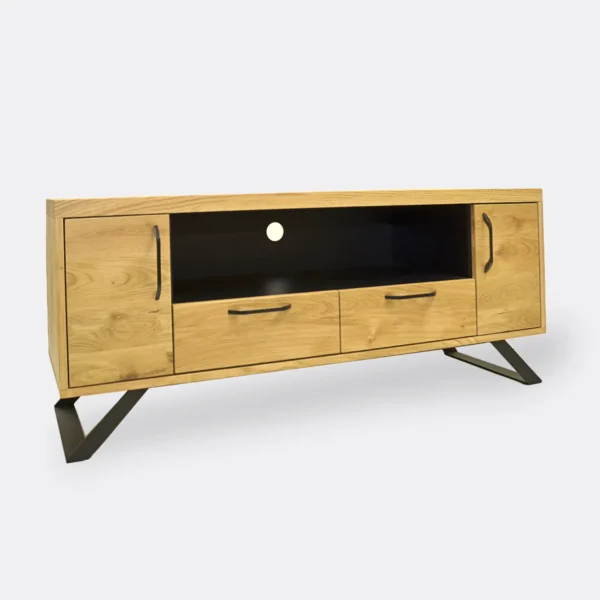 Industrial oak TV cabinet for living room JORGEN