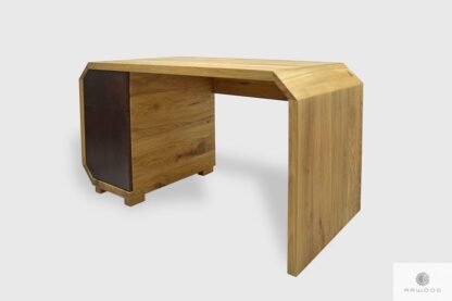 Oak office desk with container to office OMNIS