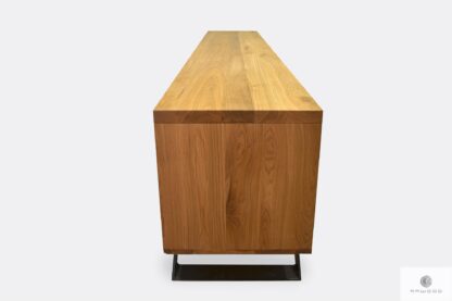 Industrial TV cabinet of oak wood to room JORGEN