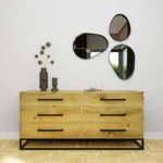 Komoda dębowa z szufladami MERIS - wizualizacja