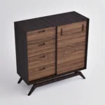 Drewniana komoda z przesuwnymi drzwiami CLEO