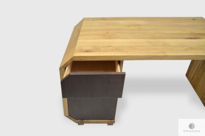 Modern desk of oak wood with drawers to office OMNIS