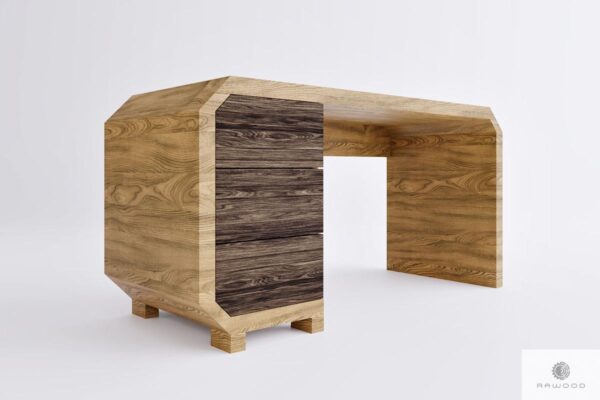 Stylish desk of solid wood to office OMNIS