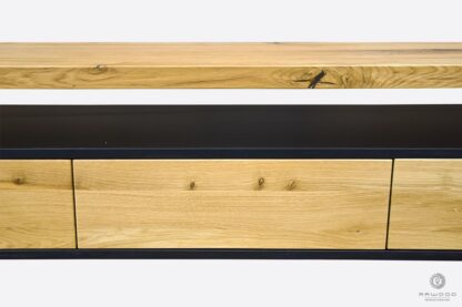 Oak TV cabinet with drawers for size to living room NESCA II