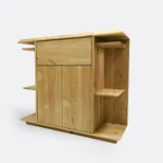 Oak bar for alcohol and dining glasses for the living room CARMEN I