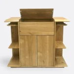 Oak bar for alcohol and dining glasses for the living room CARMEN I