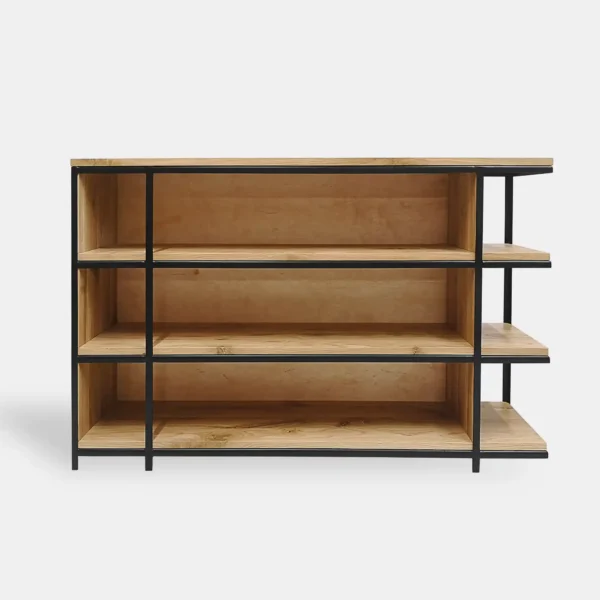 Oak bookcase of solid wood for the living room of the HUGON