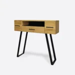 Dębowa konsola industrialna z szufladami JORGEN