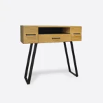 Dębowa konsola industrialna z szufladami JORGEN