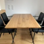 Lacquered oak worktop oiled Swiss edges