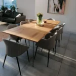 Lacquered oak worktop oiled Swiss edges