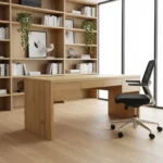 dębowe biurko DAVOS 4 szuflady