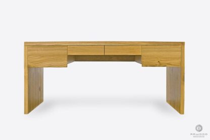 Wooden oak desk with 4 drawers DAVOS