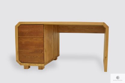 Modern oak desk with drawers to office OMNIS