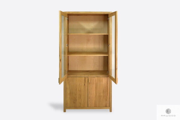 Oak dispay cabinet bookcase for size to office room DAVOS