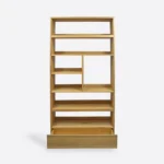 Oak bookcase for the living room and office DAVOS