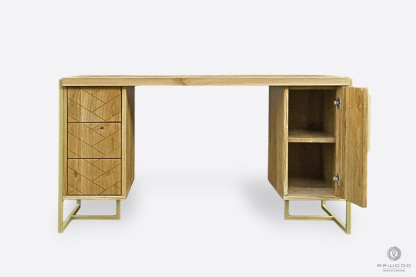Design desk for order of solid oak wood to office CARIN II