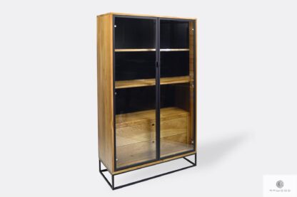 Oak display cabinet with metal legs to dining room MERIS