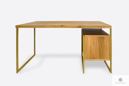 Oak office desk with drawers to office GERDA