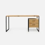 dębowe biurko GERDA stal czarna (2)