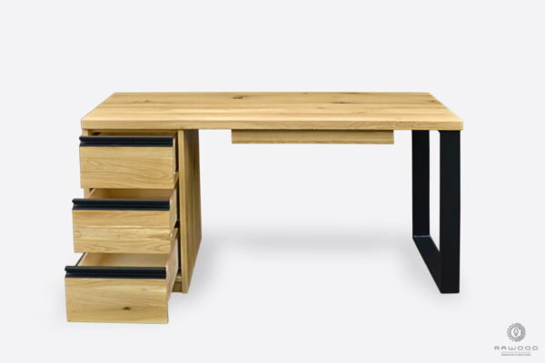 Oak solid wood desk modern desk with drawers from desks manufacturer for order RaWood