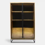 Industrialna witryna loft dębowa do salonu gabinetu MERIS