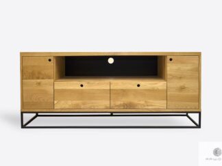 Industrial oak TV cabinet loft to living room MERIS