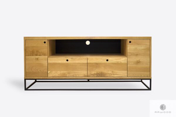 Industrial oak TV cabinet loft to living room MERIS