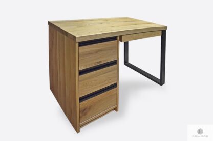 Industrial oak desk with drawers for size MARLON