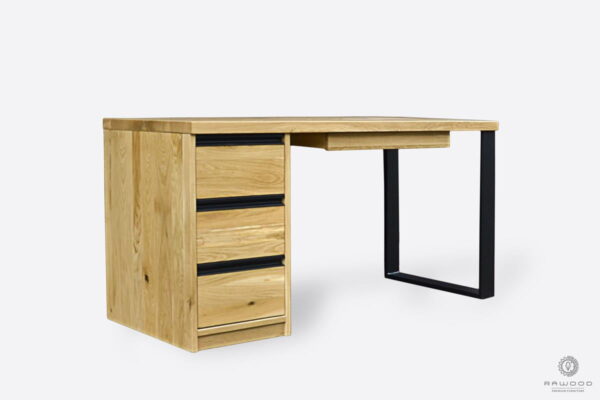Industrial desk of solid wood with drawers premium desk to office MARLON