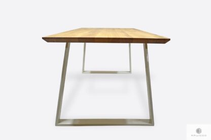 Modern oak table with swiss edges to living room CALLA II