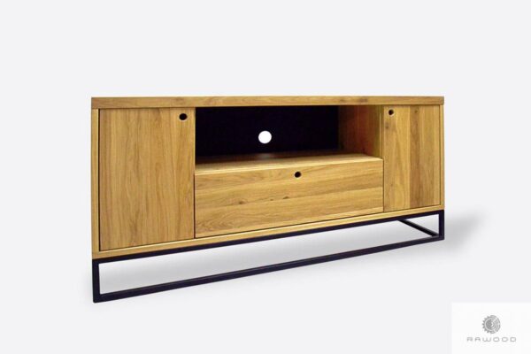 Modern oak TV cabinet with drawers to living room MERIS