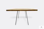 Extendable table of solid wood and metal to dining room living room CORTEZ II