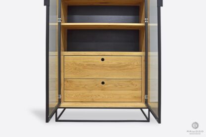 Oak display cabinet with drawers for order to dining room MERIS