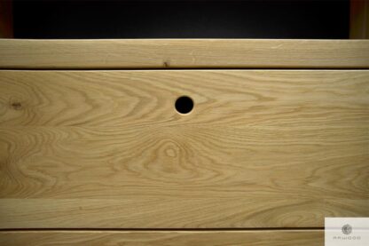 Display cabinet of solid oak wood to living room MERIS