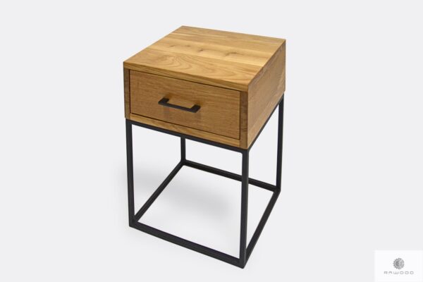 Industrial night table with drawer for bedroom MERIS